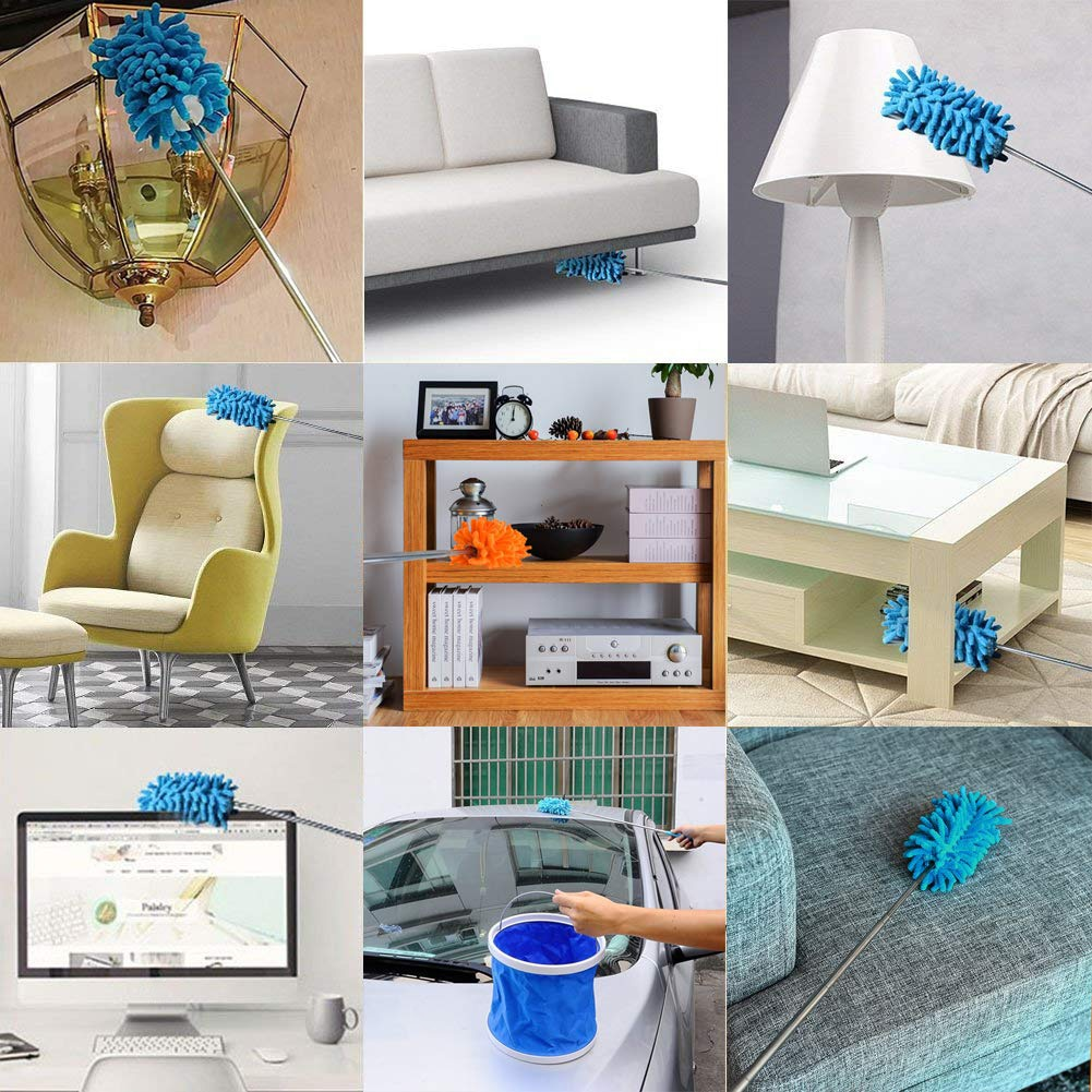 Extendable Microfiber Duster Bendable Cleaning Brush