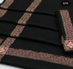 Pure Print Border Pashmina Shawl - High Quality