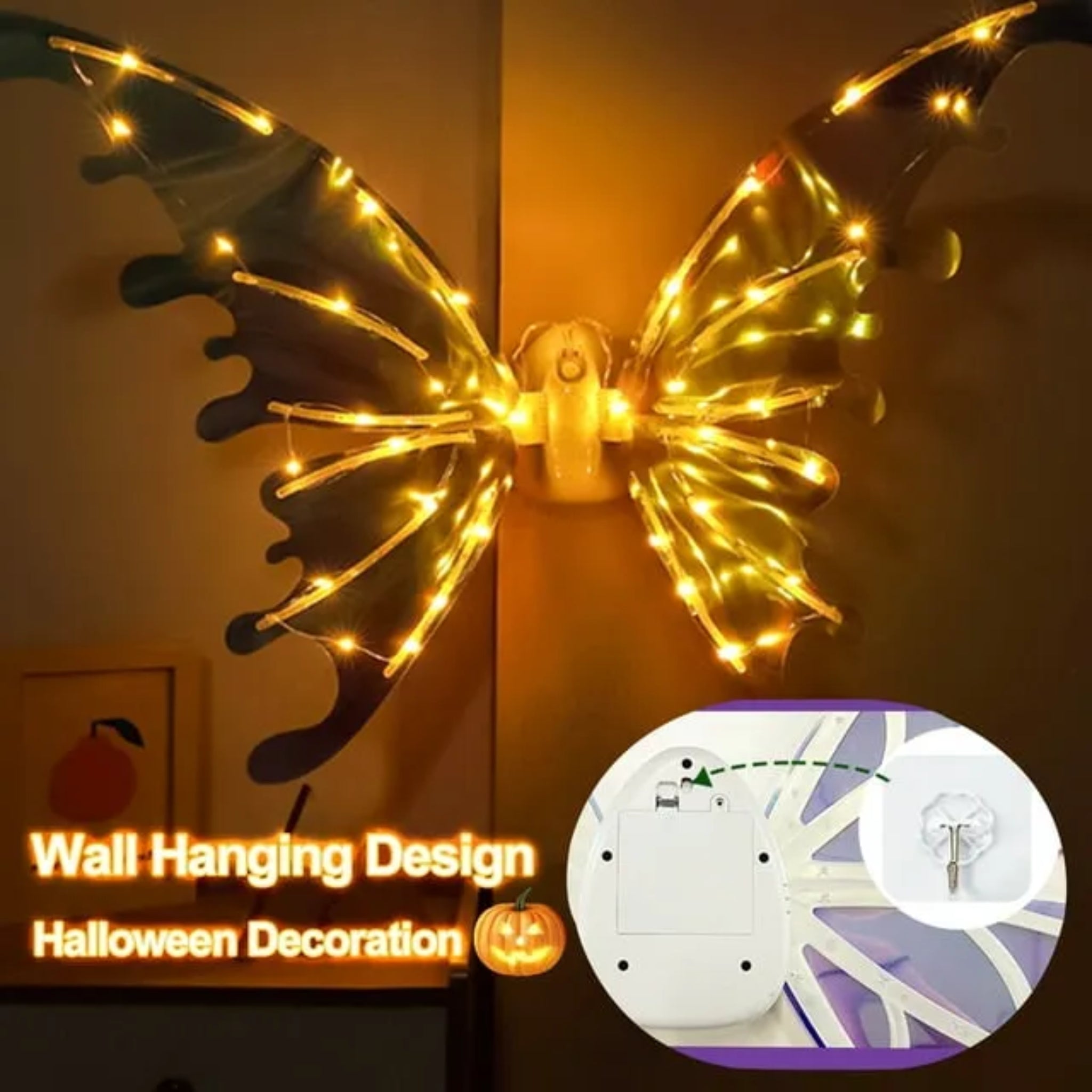 Glowing Elf Wings, Rechargeable Light-Up Fairy Costume, for Kids & Adults