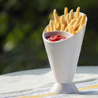 Dip Tray, Plastic Snack Plate with Removable Sauce Section