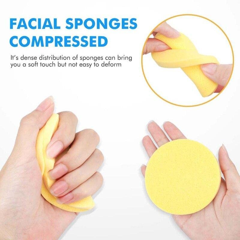Face Cleansing Sponge Pads Soft Exfoliating Makeup Sponges - 12 Pcs