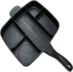 Pancakes, Divided Non Stick Skillet Pan for Eggs and Meals