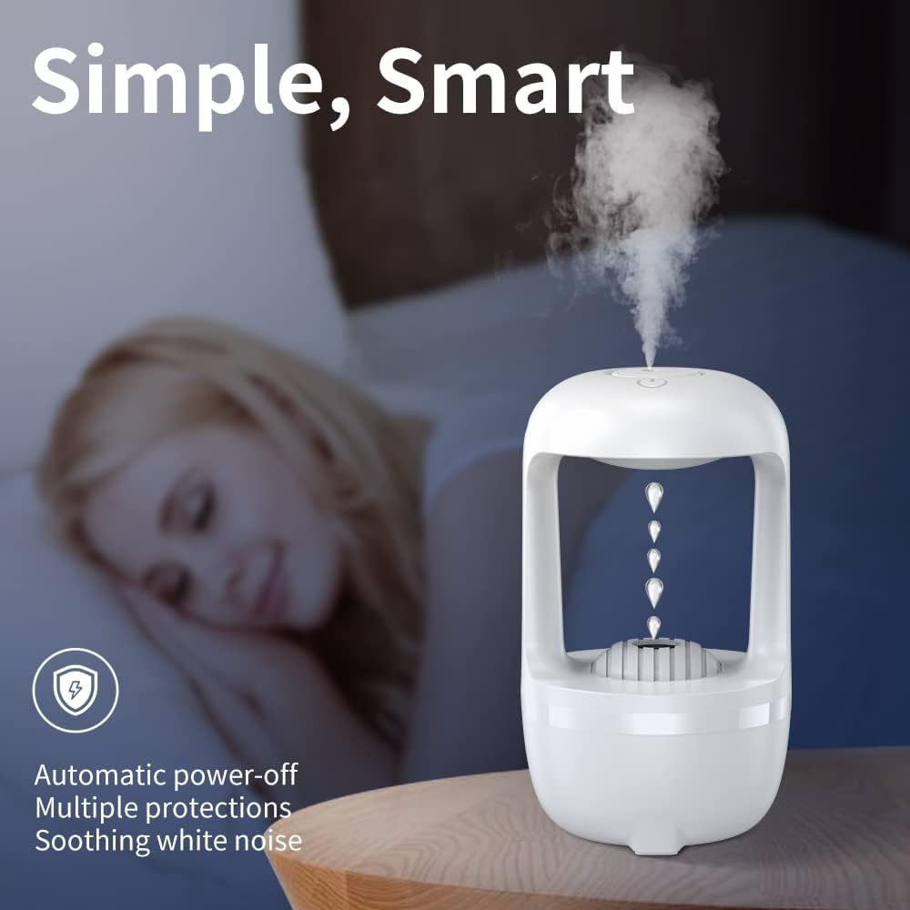 Air Humidifier, Anti Gravity Water Drop and Aromatherapy Diffuser for Desk