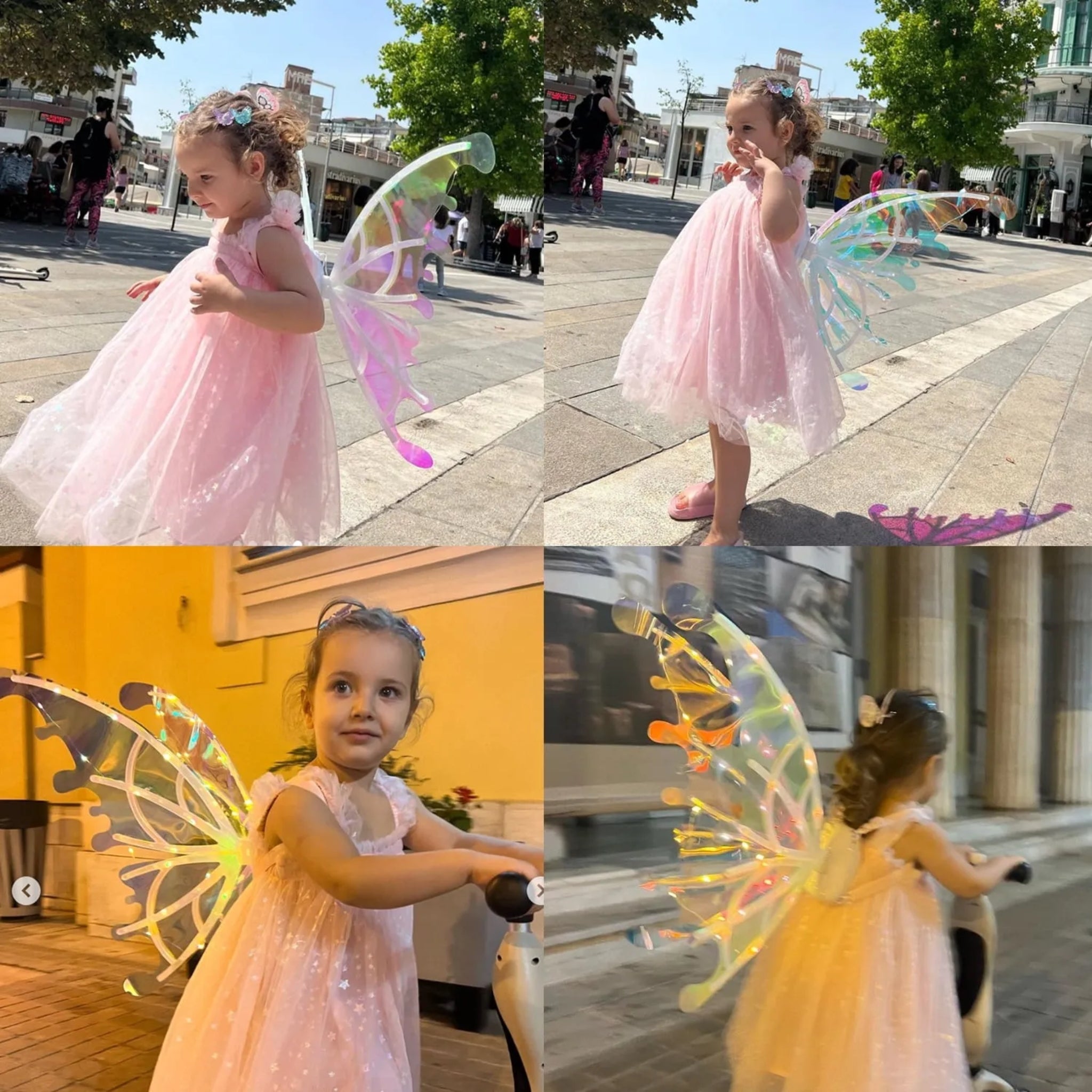 Glowing Elf Wings, Rechargeable Light-Up Fairy Costume, for Kids & Adults