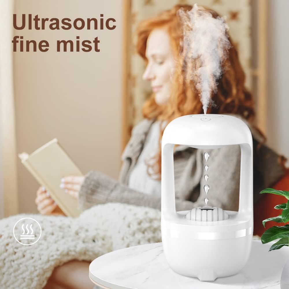 Air Humidifier, Anti Gravity Water Drop and Aromatherapy Diffuser for Desk