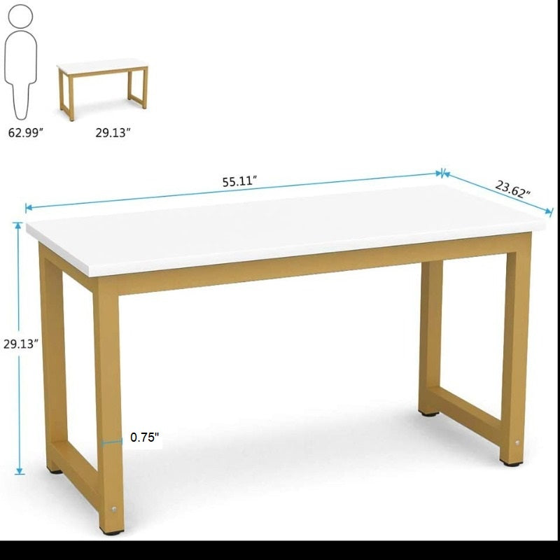 Lavey Gold Home Office Writing Organizer Desk Table