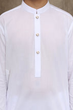 WHITE COTTON KID'S SHALWAR KAMEEZ