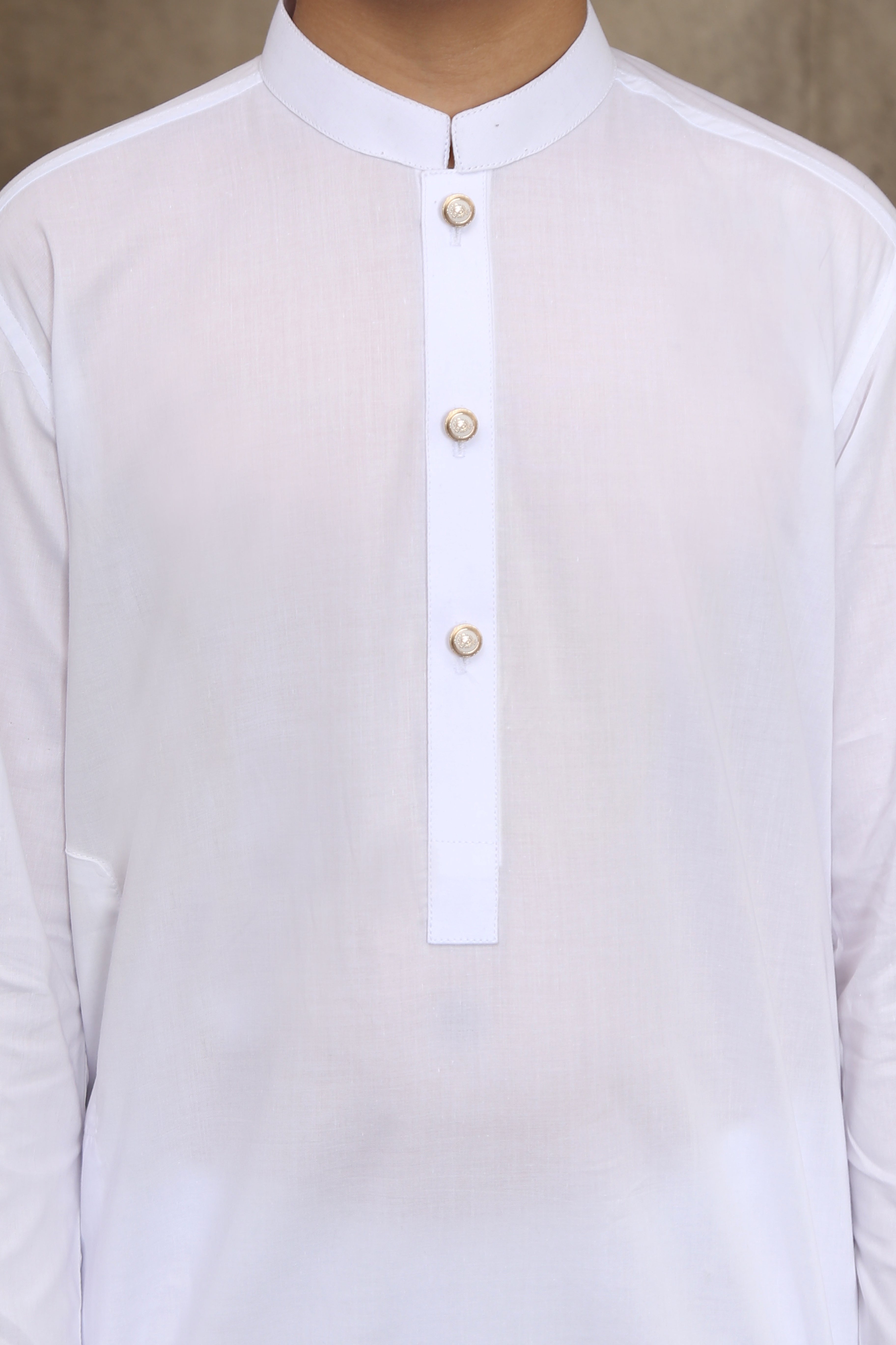 WHITE COTTON KID'S SHALWAR KAMEEZ