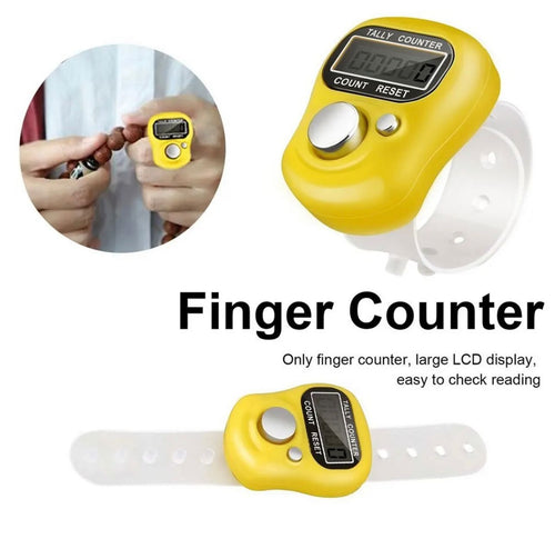 Digital Tasbeeh Counter, Mini Finger Counter Electronic Prayer Clicker