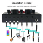 V8 Bm-800 Podcast Mic Set With Live Sound Card Condenser Microphone With Rechargeable 12 Kinds Of Auxiliary Background For Karaoke Singing Youtube Recording Mic