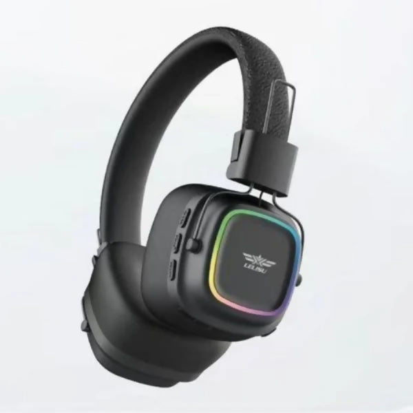 Lelisu LS-258 Wireless Stereo Headphones | Bluetooth 5.4 Over-Ear Headset with Type-C Charging & LED Lights