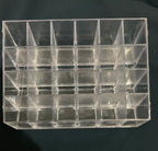 Acrylic Lipstick Organizer, 24 Slot Clear Vanity Storage