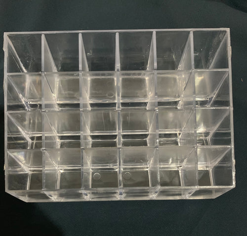 Acrylic Lipstick Organizer, 24 Slot Clear Vanity Storage