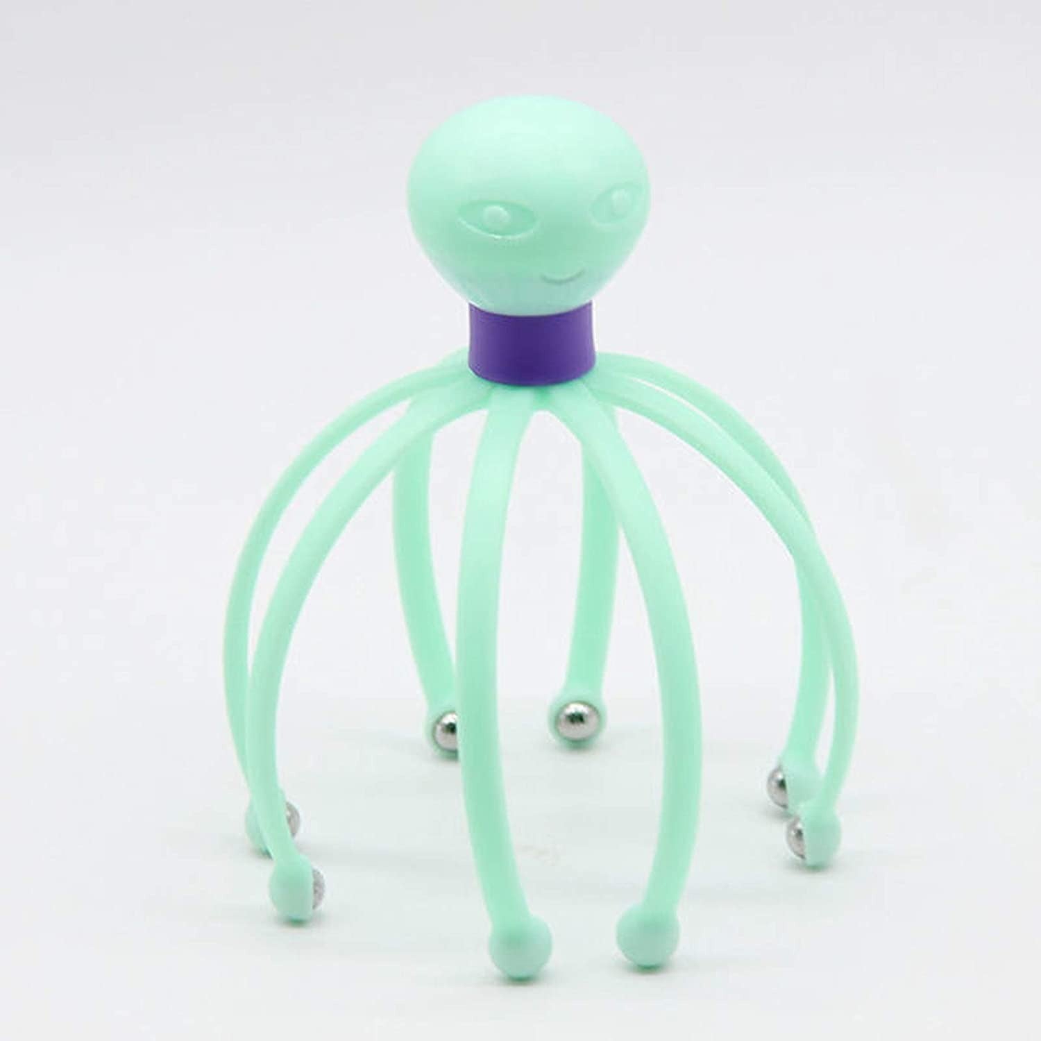 Octopus Shape Manual Head Scalp Massager 8 Roller Ball Design