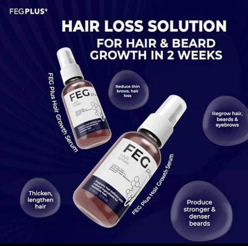 FEG Plus Hair Growth Spray Stimulate Follicles Reduce Hair Fall And Encourage Thicker Healthier Hair - 50ML
