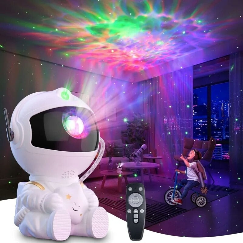 Astronaut Galaxy Star Projector Night Light – Starry Room Decor Lamp