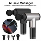 Electric Massage Gun Rechargeable Muscle Massager with 4 Heads