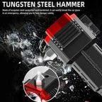 High-Power LED Torch Light Rechargeable Flashlight With Multifunctional Tactical Hammer And Power Bank Feature With Box (Random Color)
