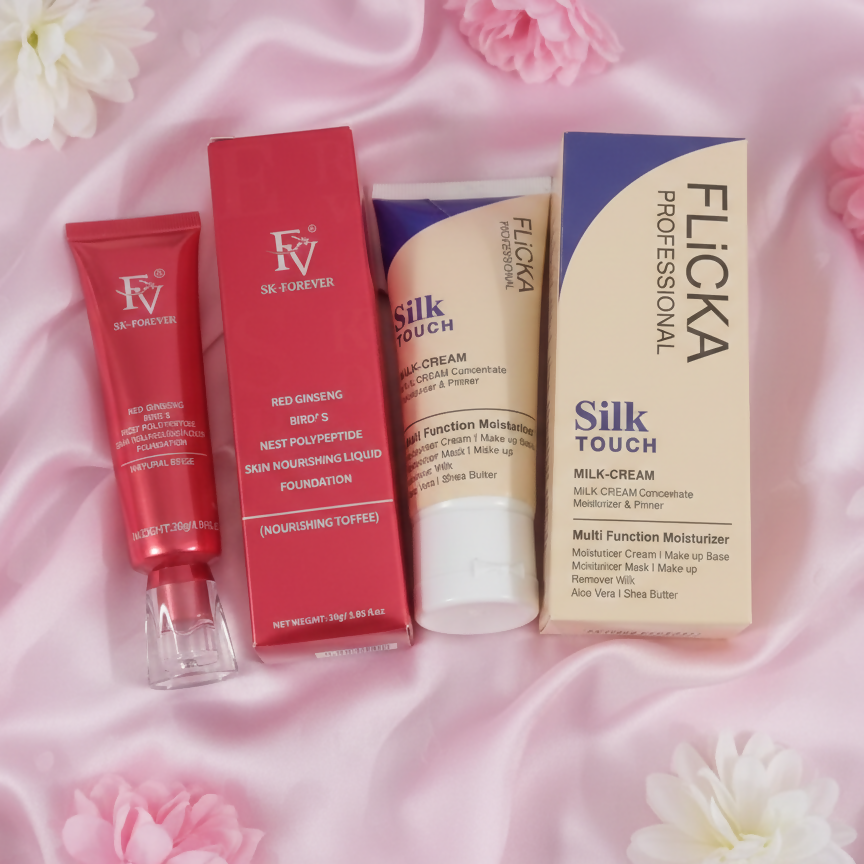 Flicka 2-In-1 Makeup Deal – Primer (60g) + Foundation (30g) Combo