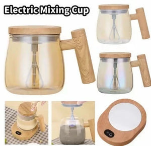 Self Stirring Coffee Mug – Electric Automatic Mixing Cup for Coffee, Milk, & Drinks | Rechargeable, Waterproof, Self Mixing Glass Mug for Home & Office ~ 500 ml