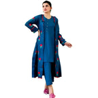 Silk Fancy Gown 3pc, Embroidered Silk Dress, for Women