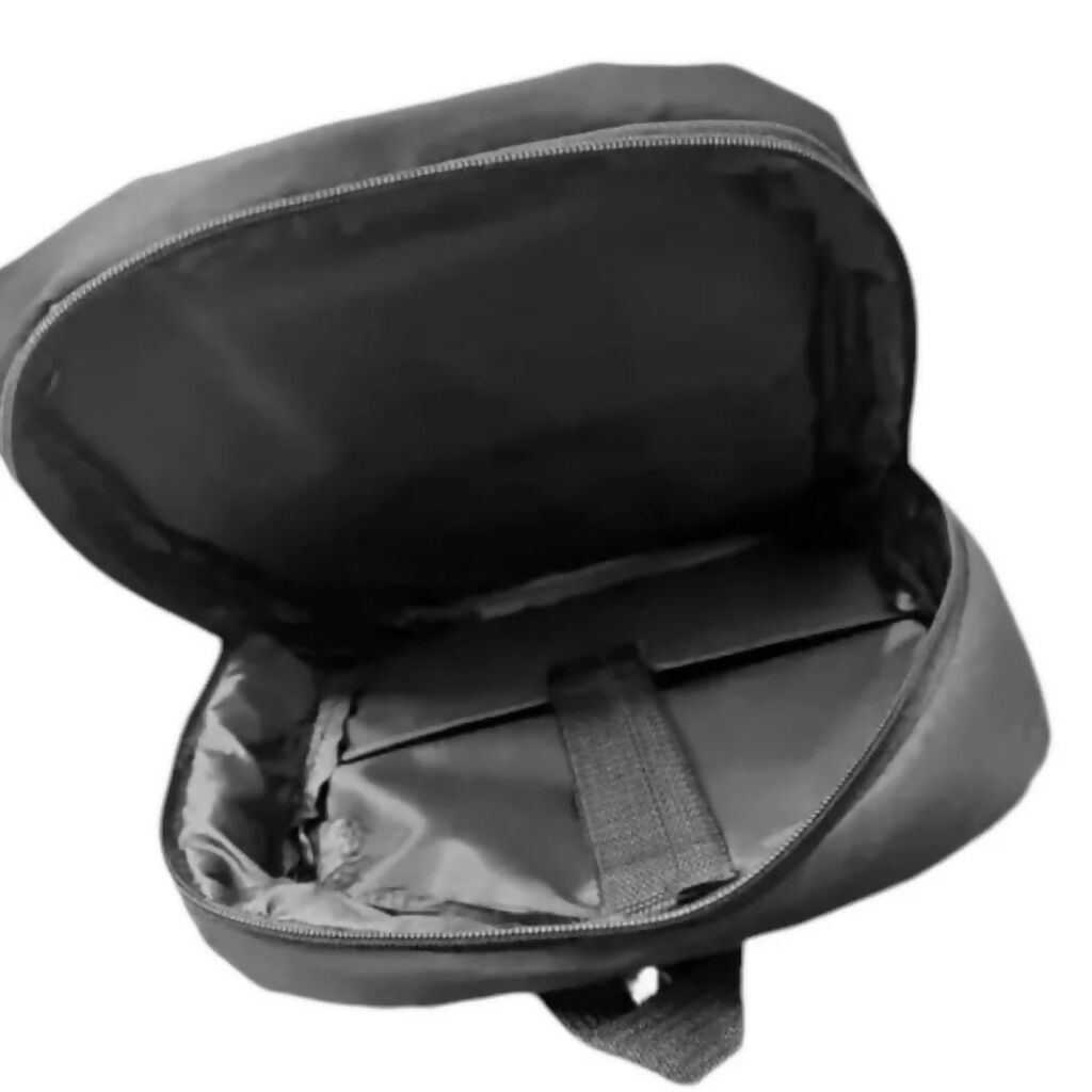 Polyester Backpack, Plain Black, Lightweight & Durable for Everyday Use