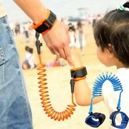 Anti Lost child lock | Anti-Lost Wrist Link - Baby Child Anti Lost Wrist Link Safety Harness Strap Hand belt band for toddlers wristband for kids loss best for umrah and hajj, travelling purpose,safe secure (Random Color)