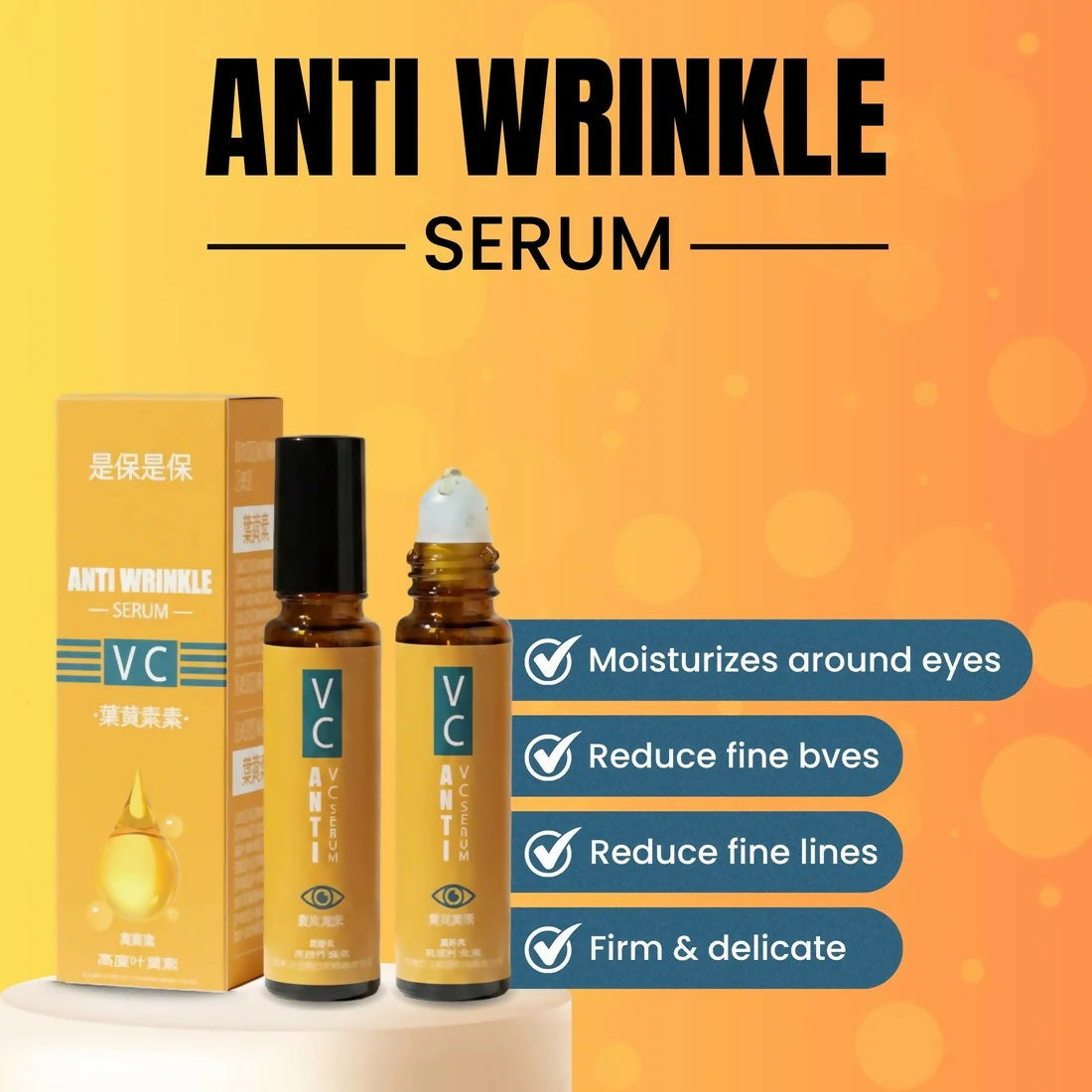 Lutein Anti-Wrinkle Serum – Firming & Radiance Boosting Facial Serum for Smooth, Youthful Skin