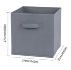 Storage Box, Foldable Canvas with Divider Grey Organizer Basket