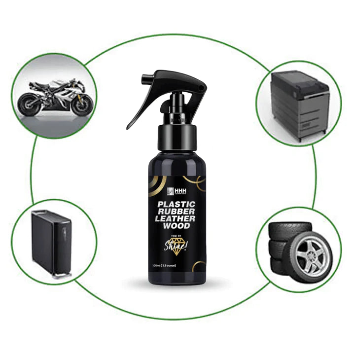 Multi Surface Shine Spray for Leather Rubber Plastic and Wood