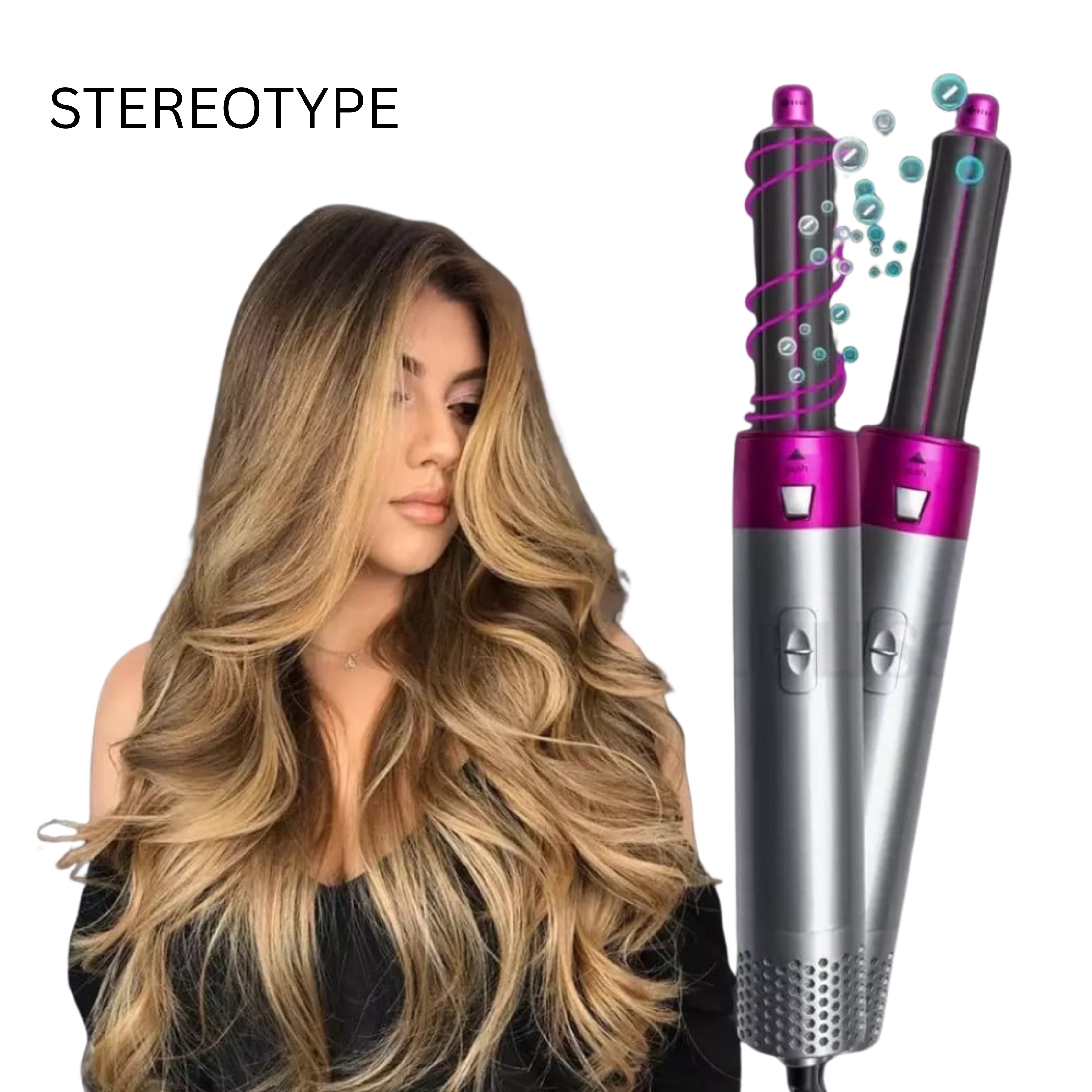 5-in-1 Hair Styling Tool Kit Blow Dryer, Curler & Comb, for Unisex uses