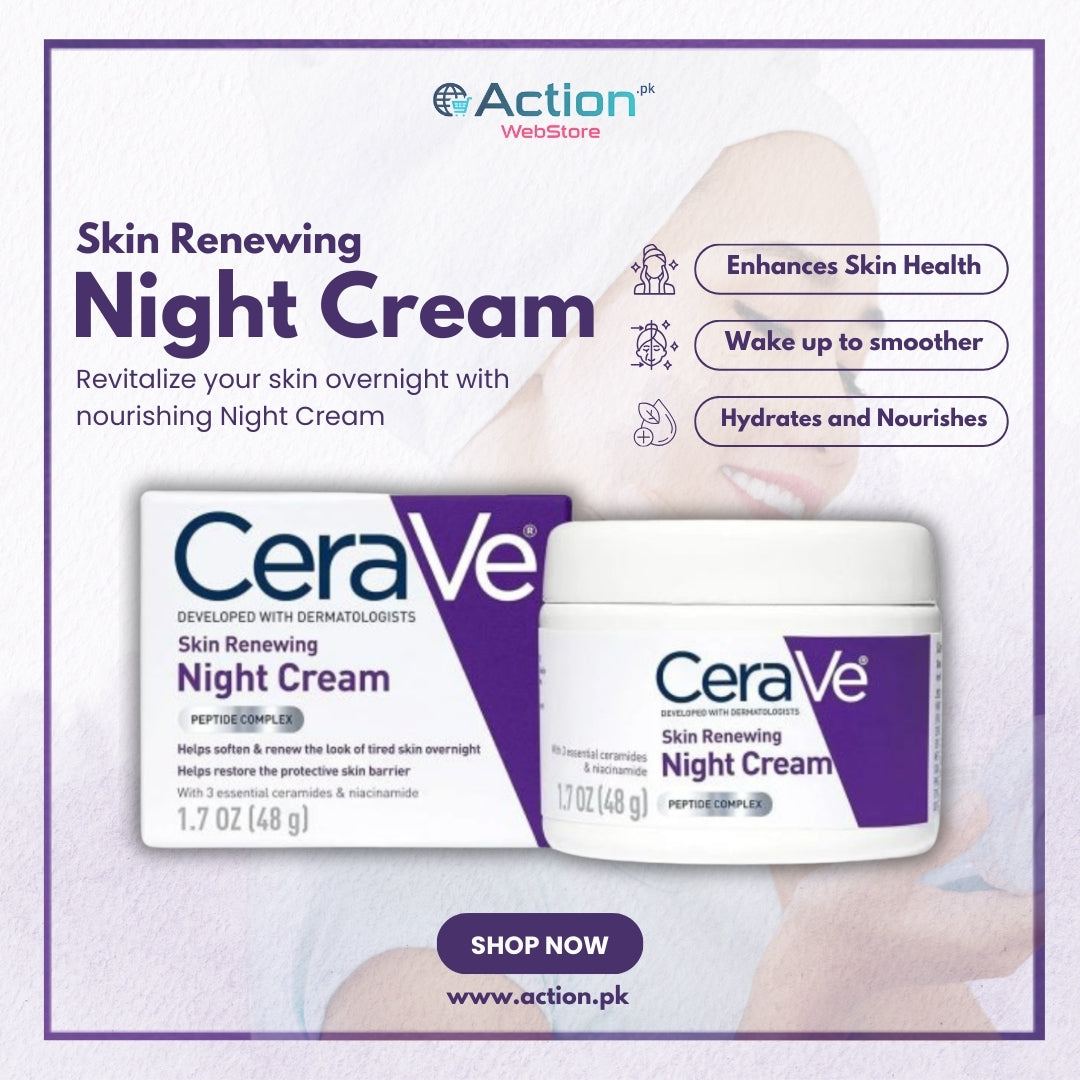 Cerave 4 In 1 Skincare Kit Night Cream, Sunblock, Cleanser & Serum, for Radiant Skin