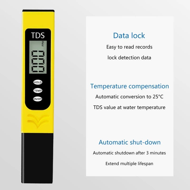 TDS Meter Digital LCD Pen Tester, Accurate Water Quality Checker