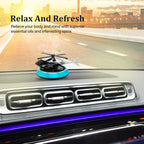 Solar Powered Car Aroma Diffuser, Helicopter Design Air Freshener Perfume for Dashboard