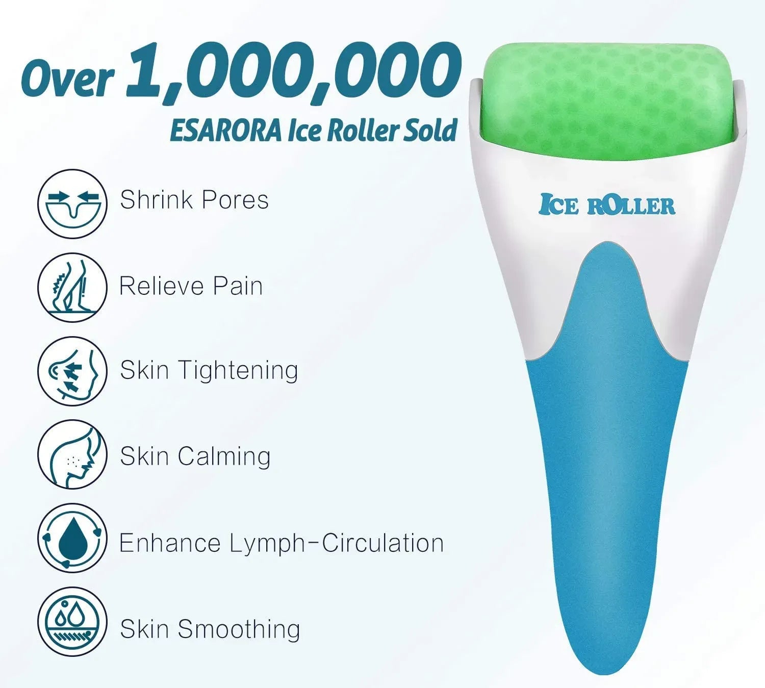 Ice Roller,  Relief, Cold Gel Ice Face Massager, for Face Eye Puffiness
