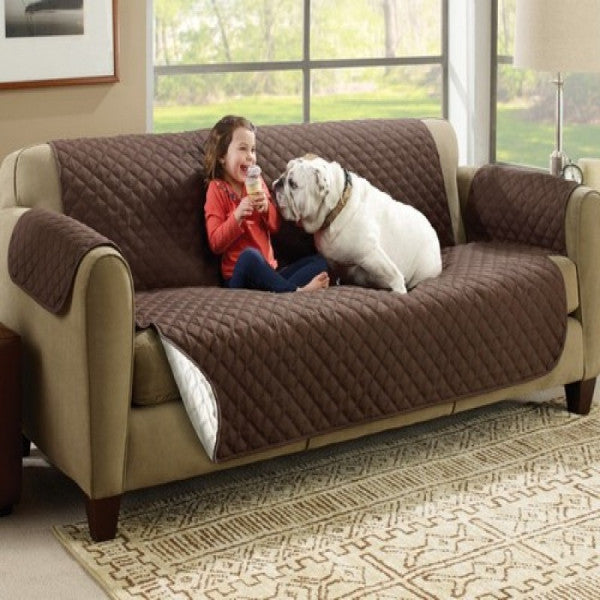 Sofa Cover Couch Protector Washable Furniture Cover Brown