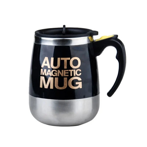 Self Mixing Magnetic Stirring Cup 400ml Stainless Steel Insulated