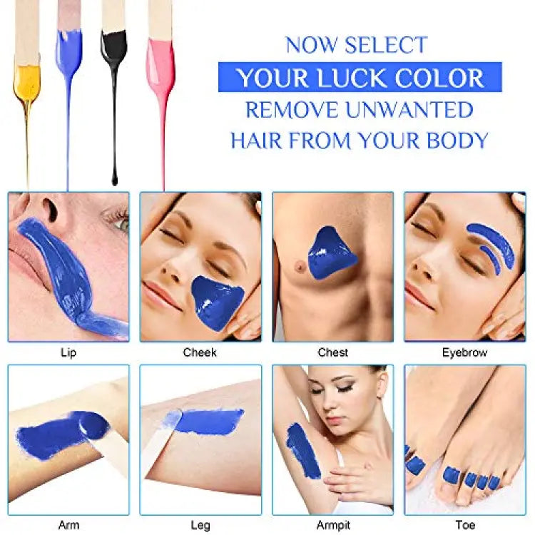 Hair Removal, Hard Wax Beans 100g Peel Off Wax for Body and Face