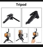 AY-49 Vlogger Video Making Kit With Mic Light And Tripod