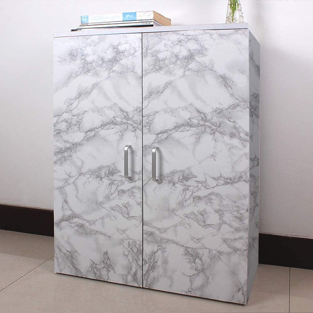 Wallpaper Self Adhesive White Marble Sheet For Kitchen,  Waterproof, Heat And Oil Resistant
