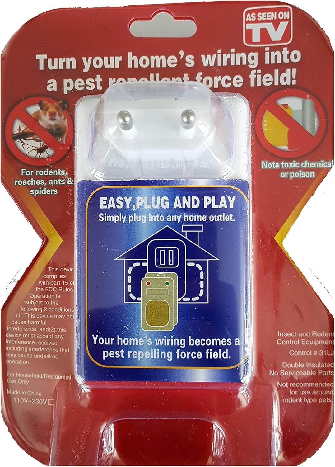 Ultrasonic Electronic Pest Repeller, Plug & Protect Solution