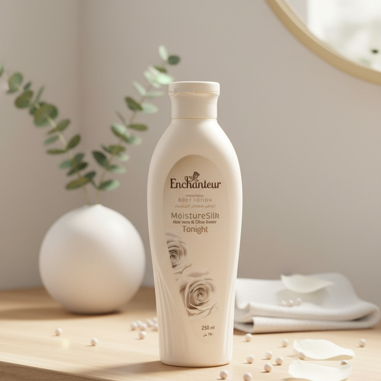Enchanteur Moisture Silk Body Lotion With Aloe Vera, for All Skin Types