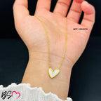 QCT-174 Mini Heart Stainless Steel Necklace – Elegant Women’s Pendant