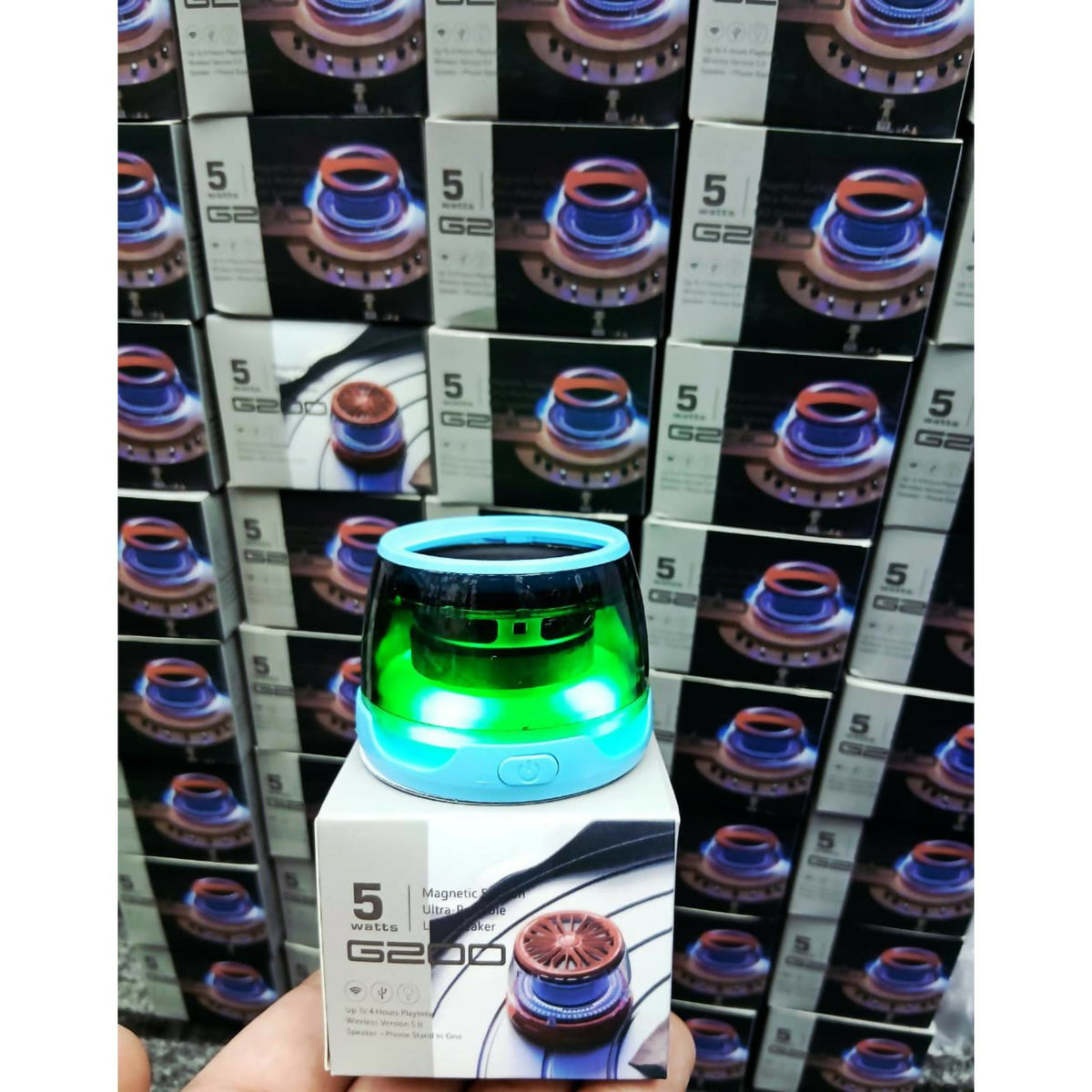 G200 Magnetic RGB Bluetooth Speaker – 5W Ultra-Portable Wireless Sound Box & Magnetic Phone Stand