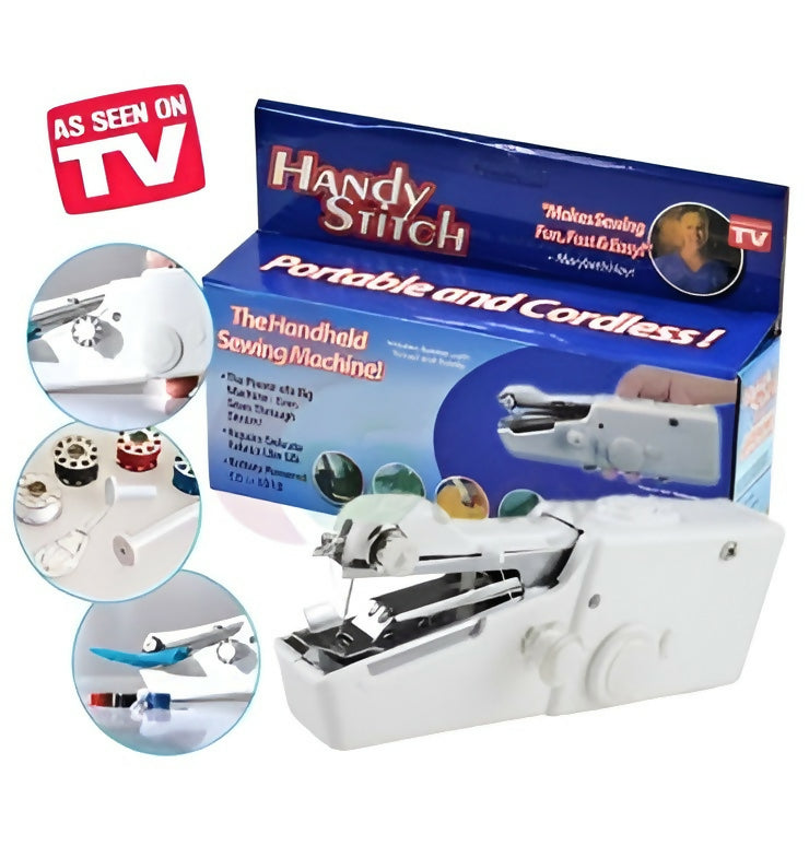 Handy Stitch Portable Mini Sewing Machine – The Cordless Handheld Sewing Machine for Quick Repairs, Travel & Beginners