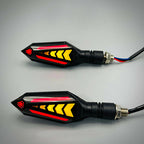 Universal 12V LED DRL Flowing Turn Signal Indicators – 2 Pcs Sequential Arrow Bike Indicators
