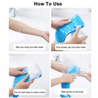 Silicone Back Scrubber Bath Belt, Exfoliator for Deep Cleaning and Massage