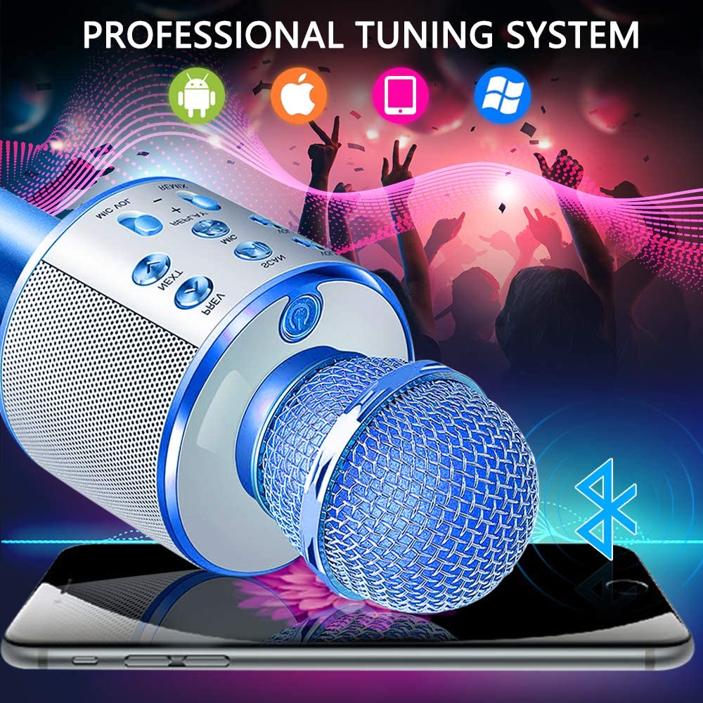 Microphone, Wireless Bluetooth Karaoke, WS-858 with Speaker