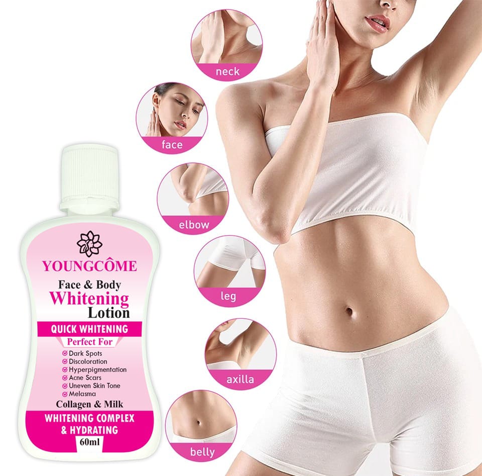YOUNGCOME Face & Body Whitening Lotion, 60ml Underarm & Body Brightening Cream