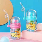 Baby Whale Straw Water Bottle, Kids Drinking Cup